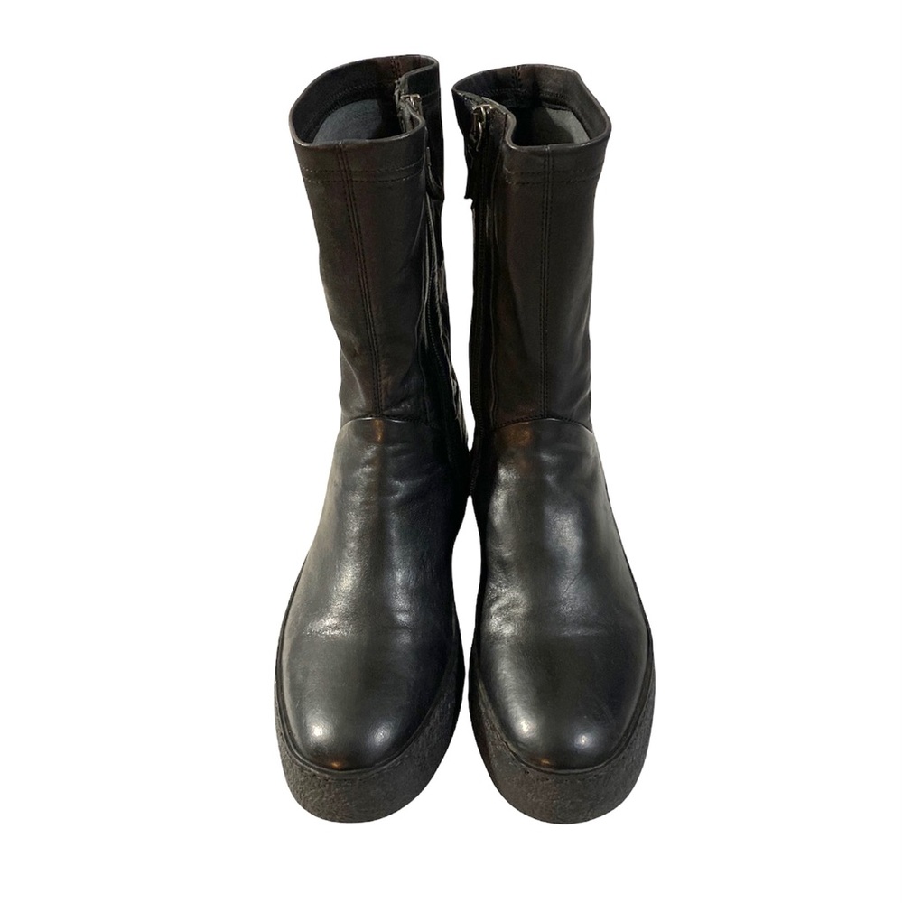 Pantanetti Leather & Stretch Vinyl Platform Combat Boots Sz 8 EUC - Picture 7 of 14
